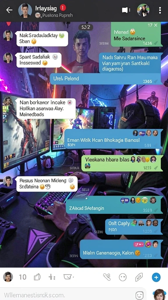 fiona77 - Tangkapan layar fitur interaksi sosial antar pemain.
