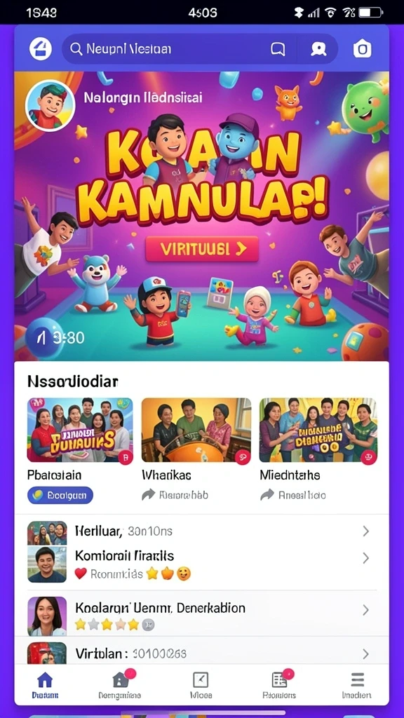 mposurga - Tampilan awal yang menarik dan penuh warna.