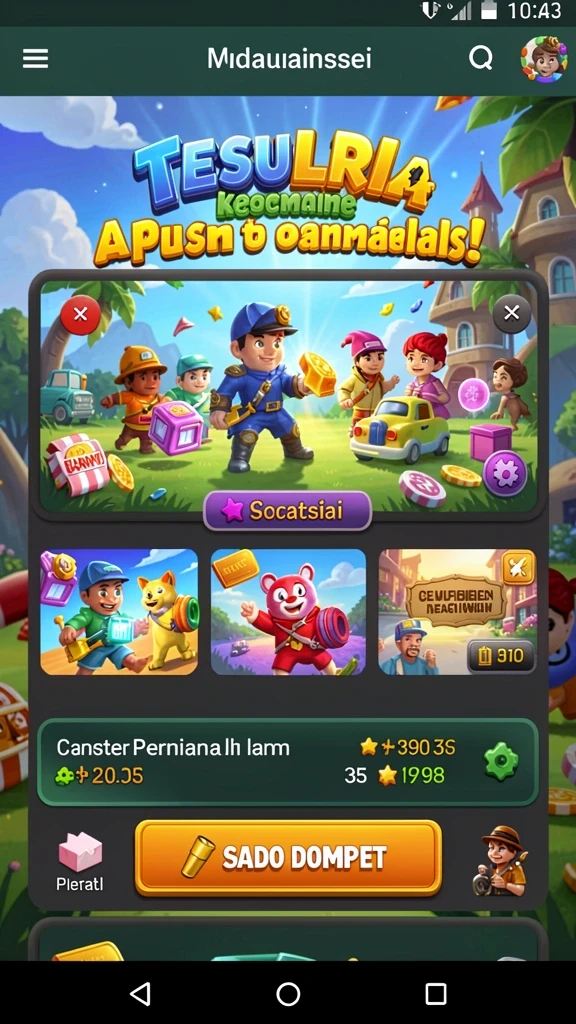 pc777 - Tampilan antarmuka game yang menarik dan mudah digunakan.